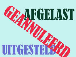 Annulatie cursus voormiddagscheidsrechters 4 december Annulatie cursus voormiddagscheidsrechters 4 december