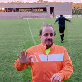 Werner bij de opwarming!
